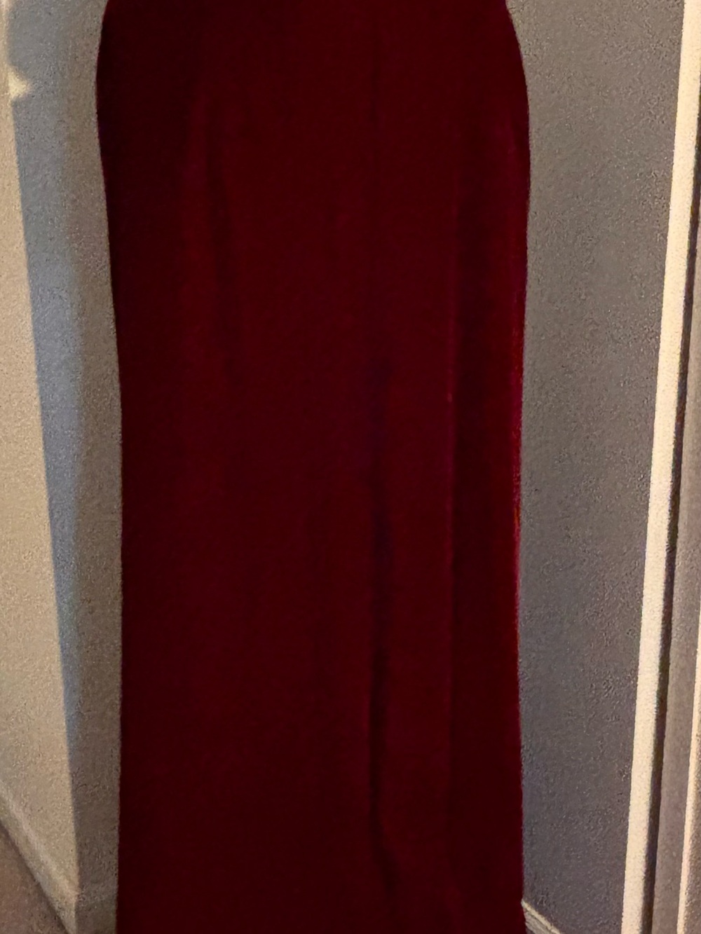 Vintage Deep Red Velvet Hooded Cape Cloak Satin Lined - Picture 6 of 16